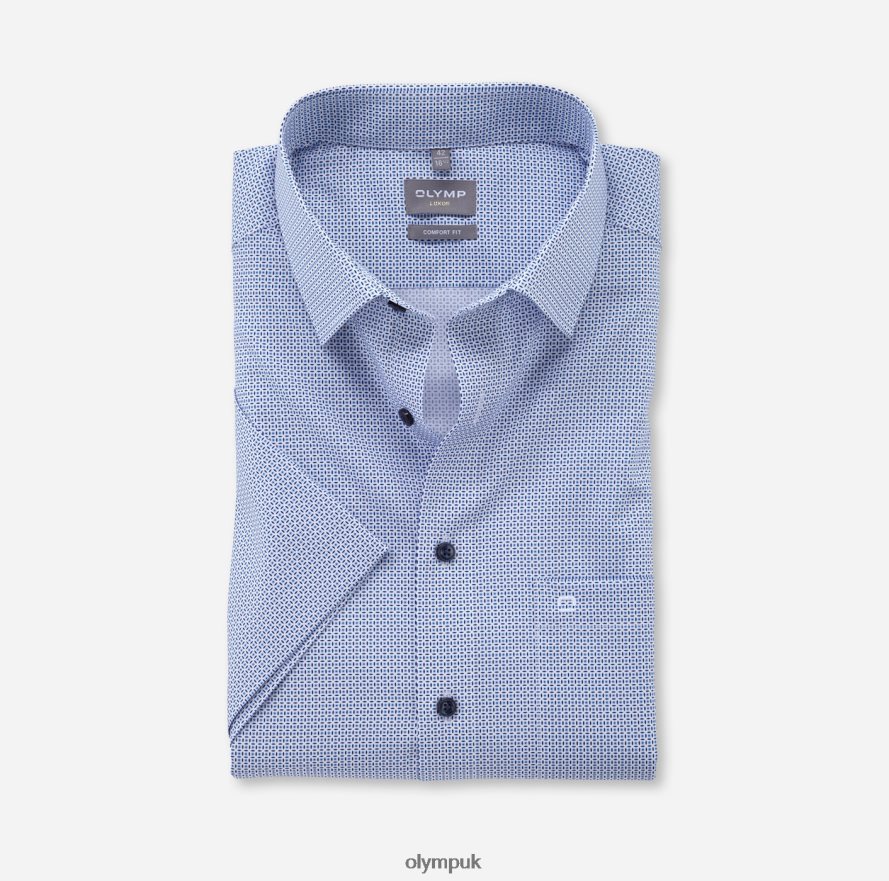 Clothing OLYMP Luxor Comfort Fit, Business Shirt, New Kent, Bleu NZ22L1499