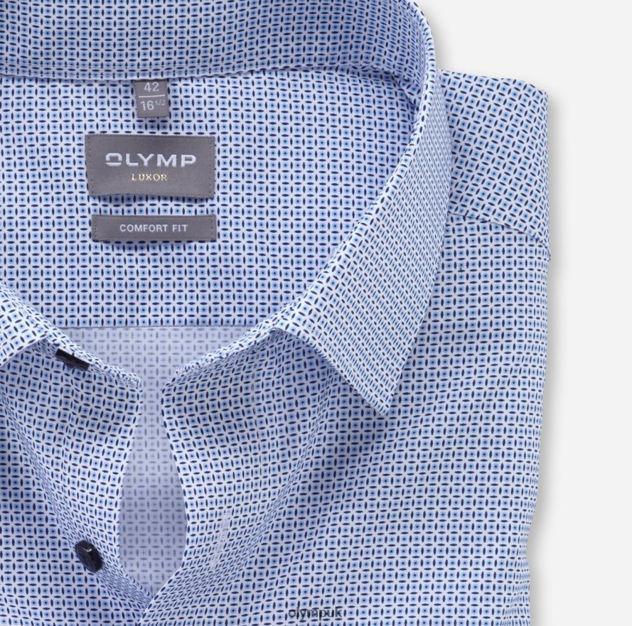 Clothing OLYMP Luxor Comfort Fit, Business Shirt, New Kent, Bleu NZ22L1499