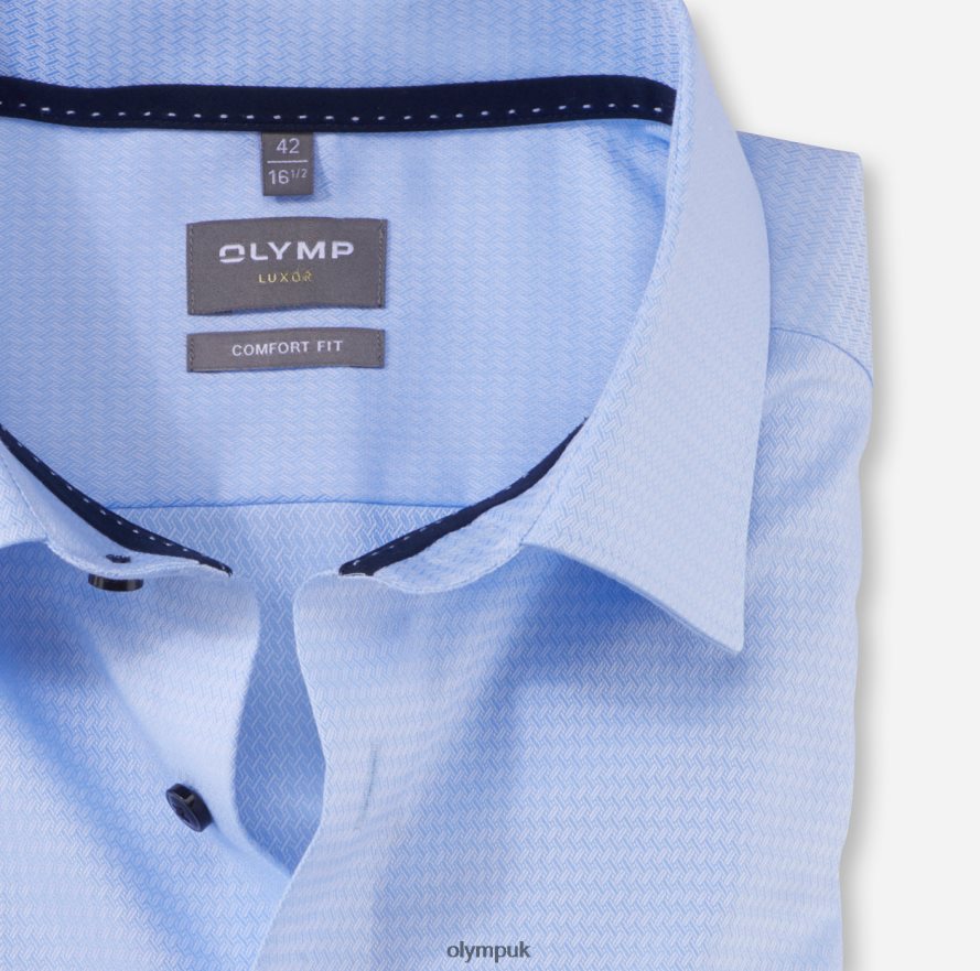 Clothing OLYMP Luxor Comfort Fit, Business Shirt, New Kent, Bleu NZ22L1502