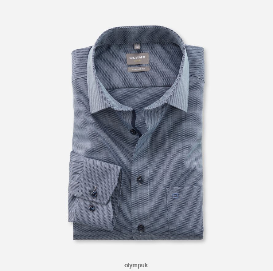 Clothing OLYMP Luxor Comfort Fit, Business Shirt, New Kent, Bleu NZ22L1505