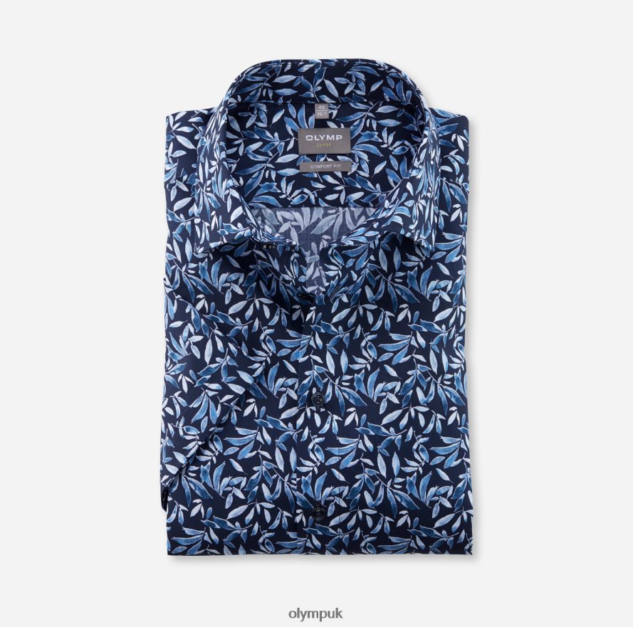 Clothing OLYMP Luxor Comfort Fit, Business Shirt, New Kent, Bleu NZ22L1508
