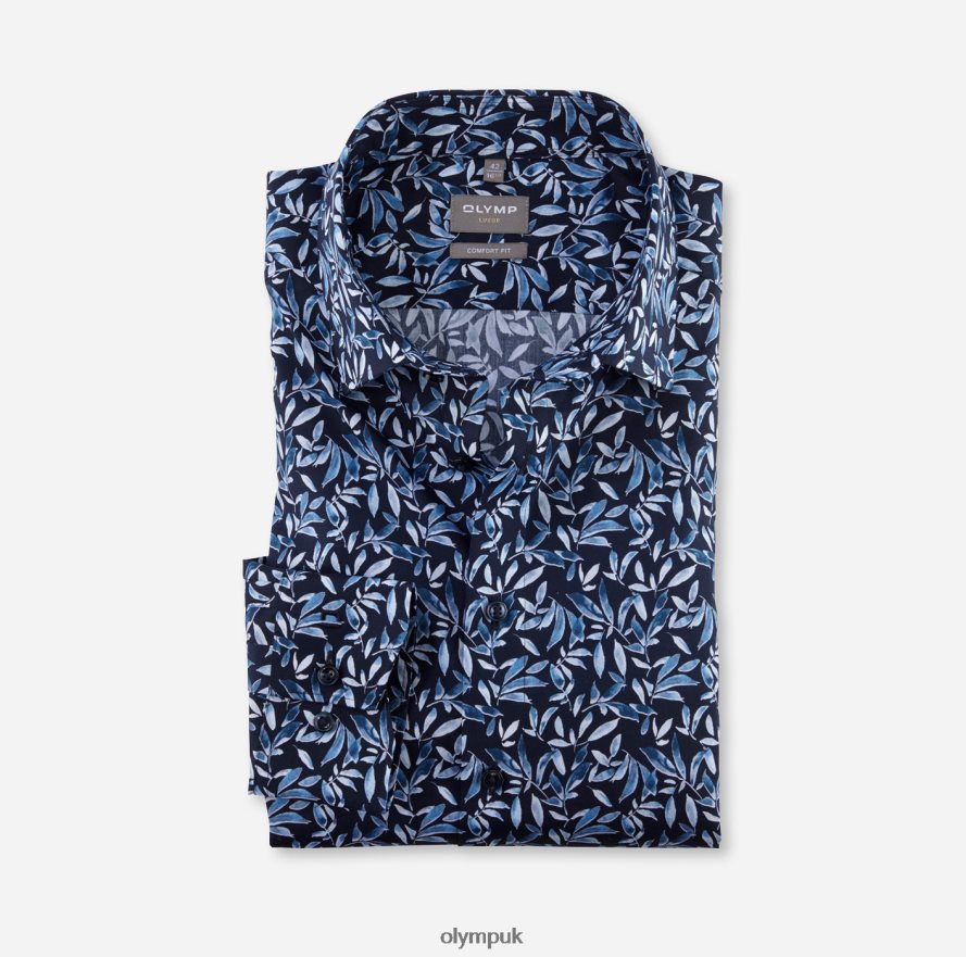 Clothing OLYMP Luxor Comfort Fit, Business Shirt, New Kent, Bleu NZ22L1530