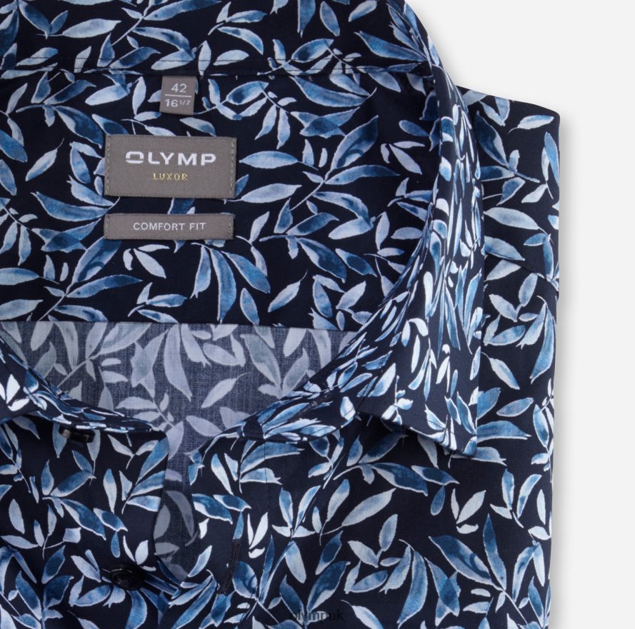 Clothing OLYMP Luxor Comfort Fit, Business Shirt, New Kent, Bleu NZ22L1530