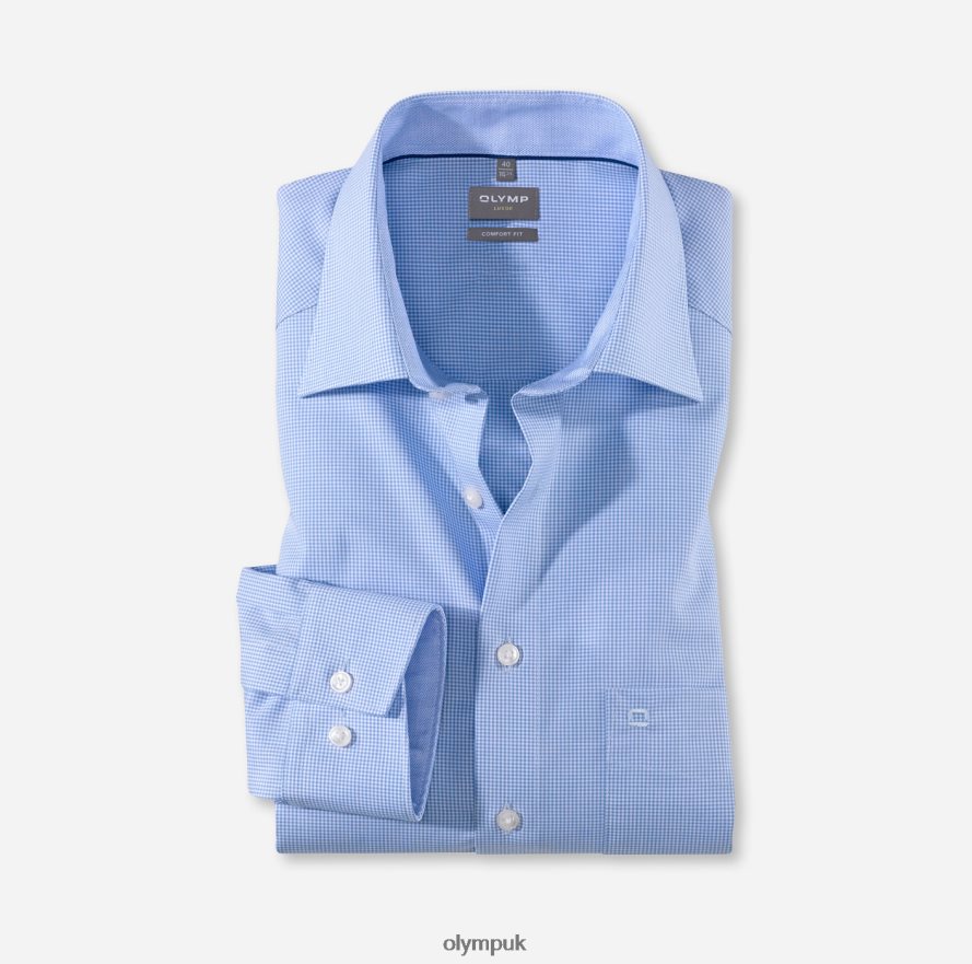 Clothing OLYMP Luxor Comfort Fit, Business Shirt, New Kent, Bleu NZ22L1532