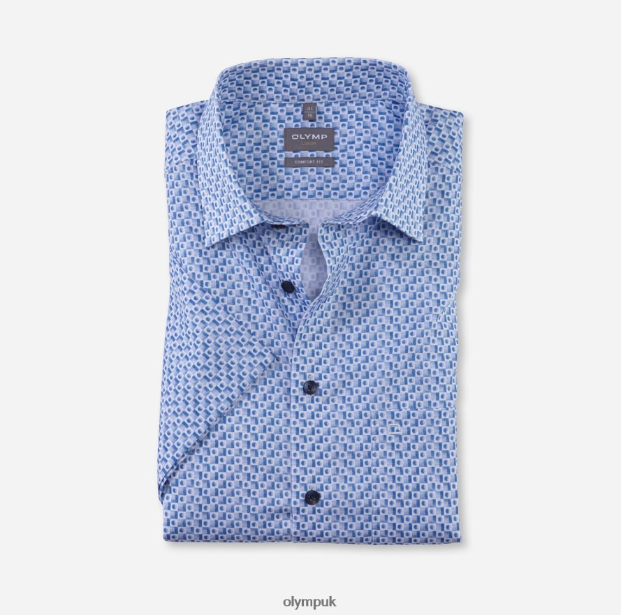 Clothing OLYMP Luxor Comfort Fit, Business Shirt, New Kent, Bleu NZ22L1538