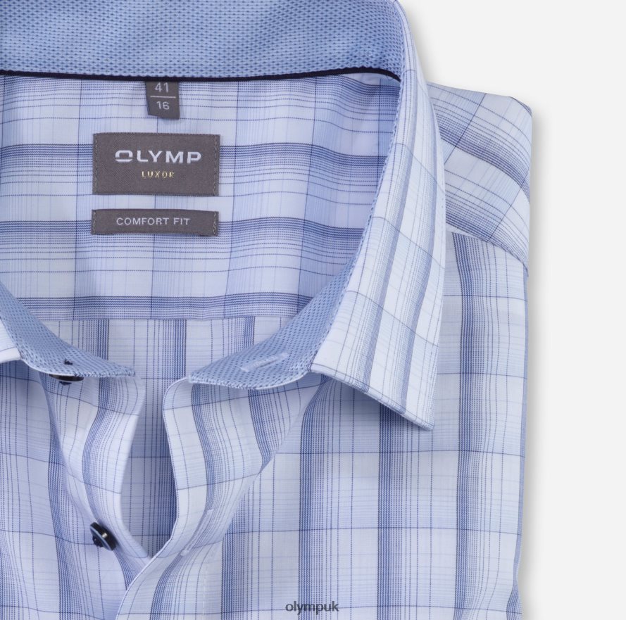Clothing OLYMP Luxor Comfort Fit, Business Shirt, New Kent, Bleu NZ22L1560