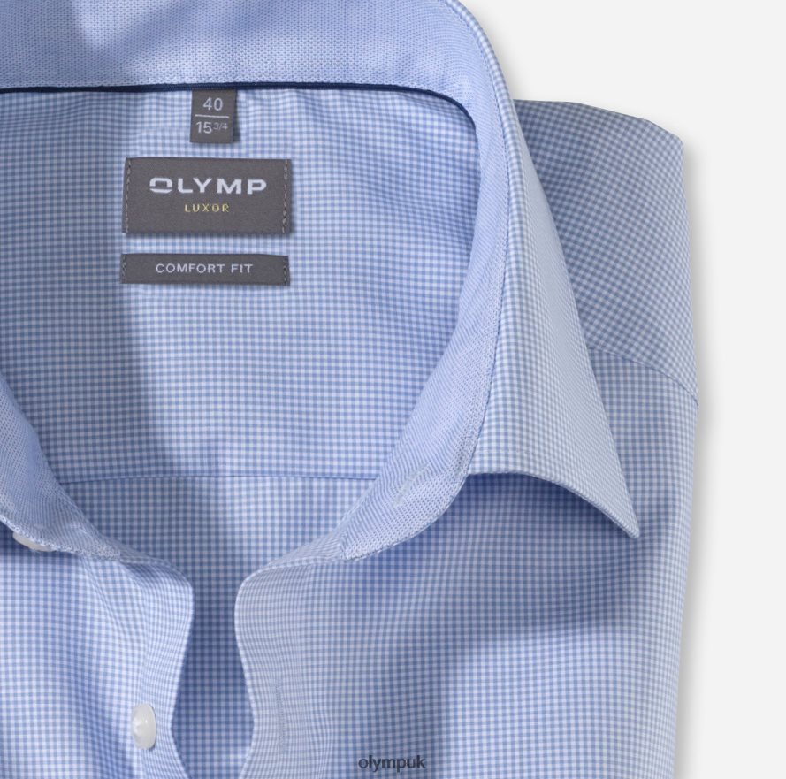 Clothing OLYMP Luxor Comfort Fit, Business Shirt, New Kent, Bleu NZ22L1562