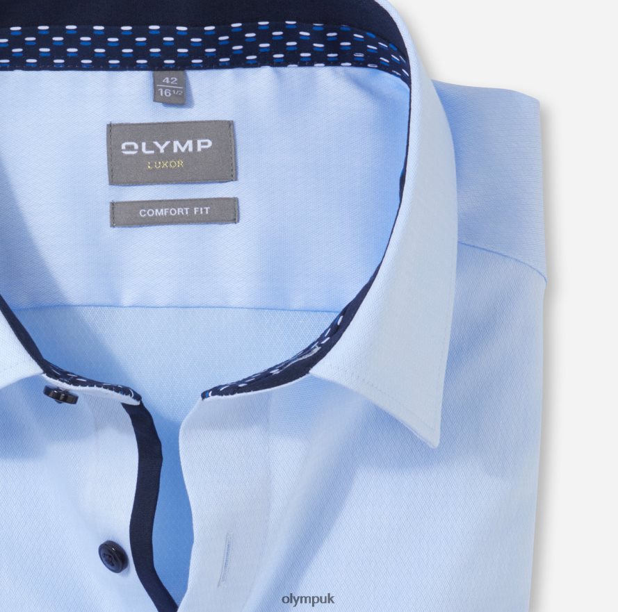 Clothing OLYMP Luxor Comfort Fit, Business Shirt, New Kent, Bleu NZ22L1574
