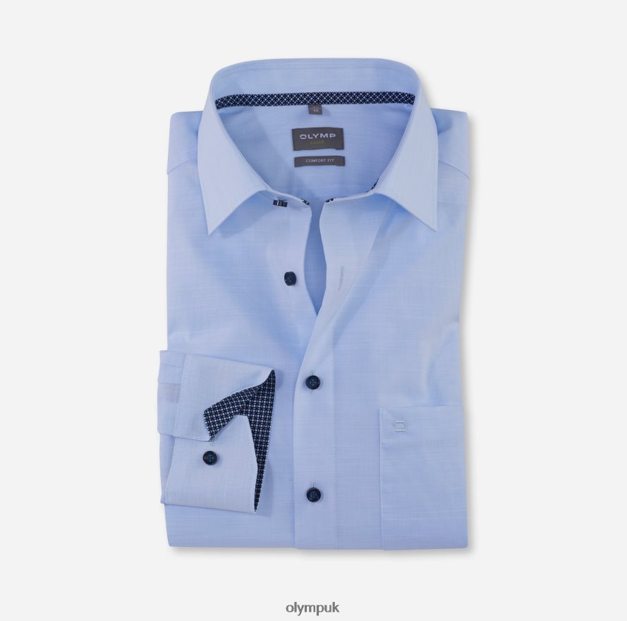 Clothing OLYMP Luxor Comfort Fit, Business Shirt, New Kent, Bleu NZ22L1623