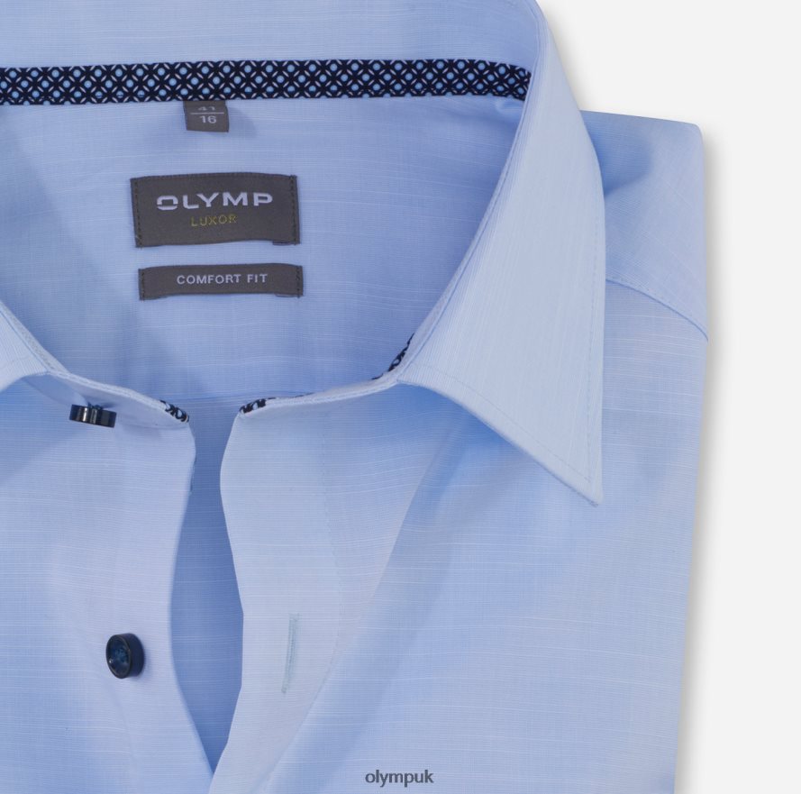 Clothing OLYMP Luxor Comfort Fit, Business Shirt, New Kent, Bleu NZ22L1623