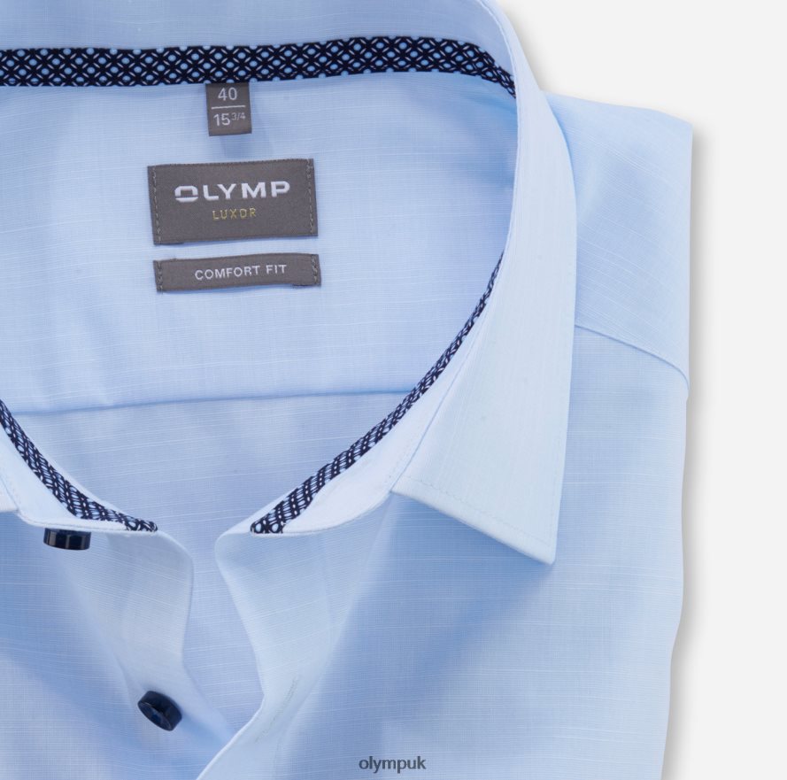 Clothing OLYMP Luxor Comfort Fit, Business Shirt, New Kent, Bleu NZ22L1626