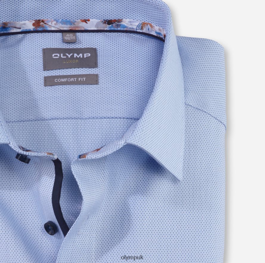 Clothing OLYMP Luxor Comfort Fit, Business Shirt, New Kent, Bleu NZ22L1633