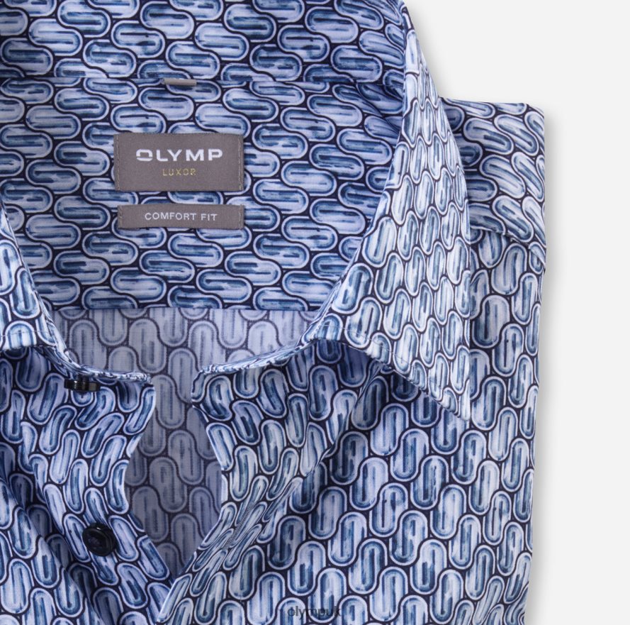 Clothing OLYMP Luxor Comfort Fit, Business Shirt, New Kent, Bleu NZ22L1656