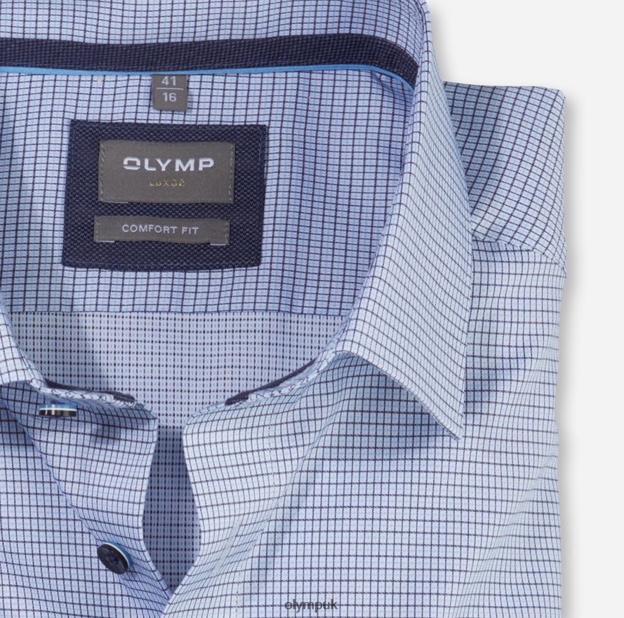 Clothing OLYMP Luxor Comfort Fit, Business Shirt, New Kent, Bleu NZ22L1658