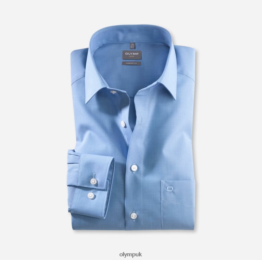 Clothing OLYMP Luxor Comfort Fit, Business Shirt, New Kent, Blue NZ22L1689
