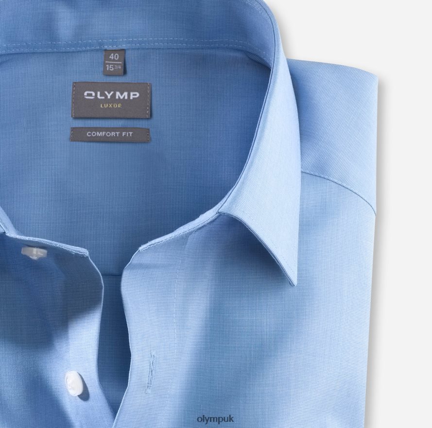 Clothing OLYMP Luxor Comfort Fit, Business Shirt, New Kent, Blue NZ22L1689
