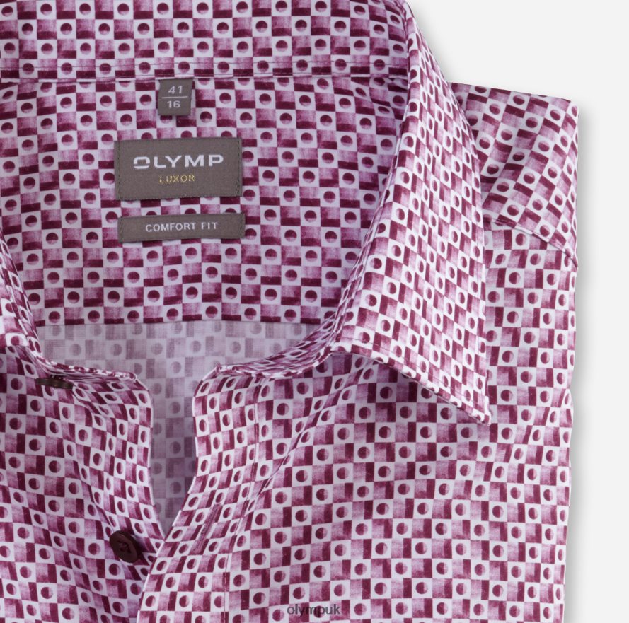Clothing OLYMP Luxor Comfort Fit, Business Shirt, New Kent, Fuchsia NZ22L1500