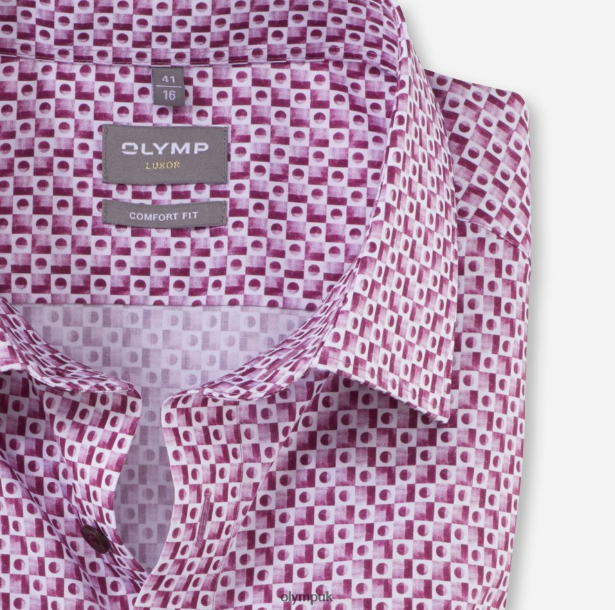Clothing OLYMP Luxor Comfort Fit, Business Shirt, New Kent, Fuchsia NZ22L1591