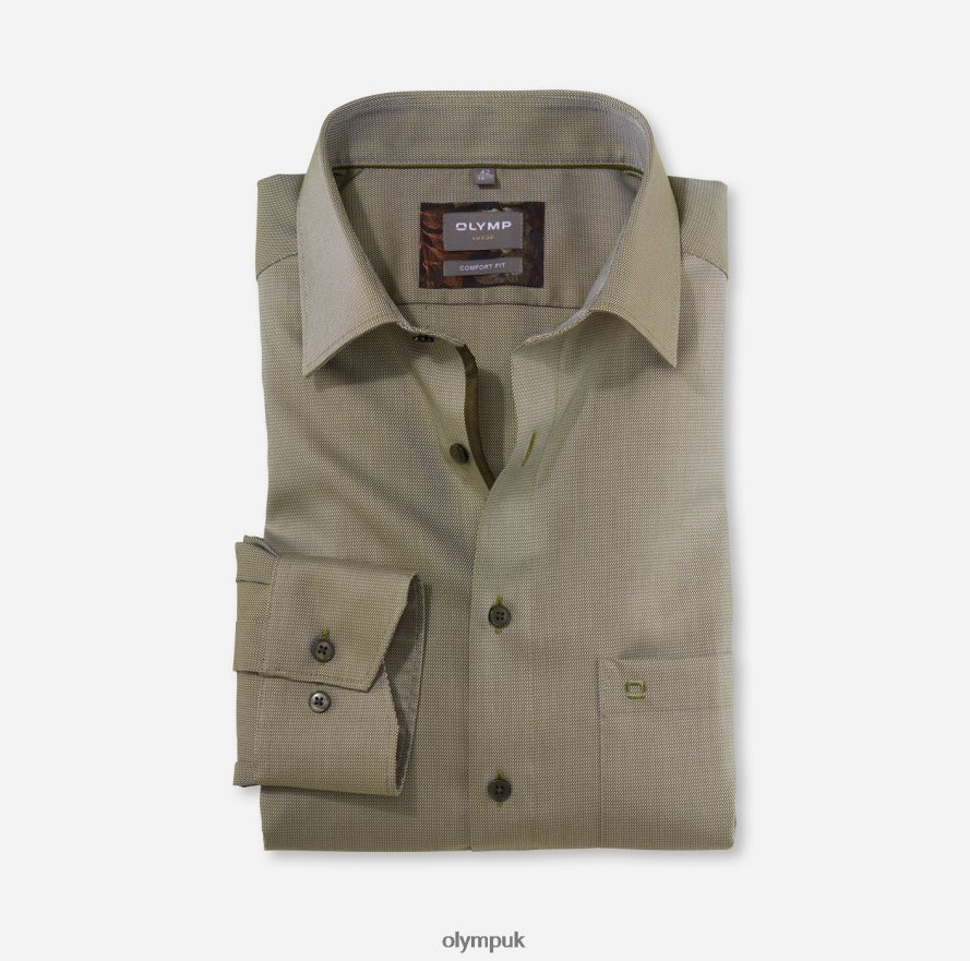 Clothing OLYMP Luxor Comfort Fit, Business Shirt, New Kent, Lime Green NZ22L1661