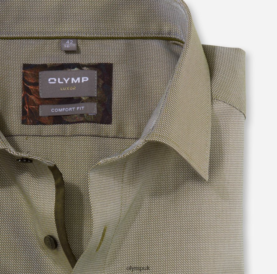 Clothing OLYMP Luxor Comfort Fit, Business Shirt, New Kent, Lime Green NZ22L1661