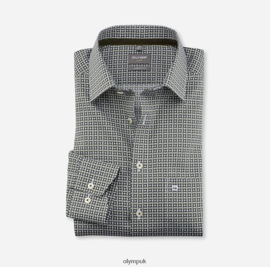 Clothing OLYMP Luxor Comfort Fit, Business Shirt, New Kent, Lime Green NZ22L1663
