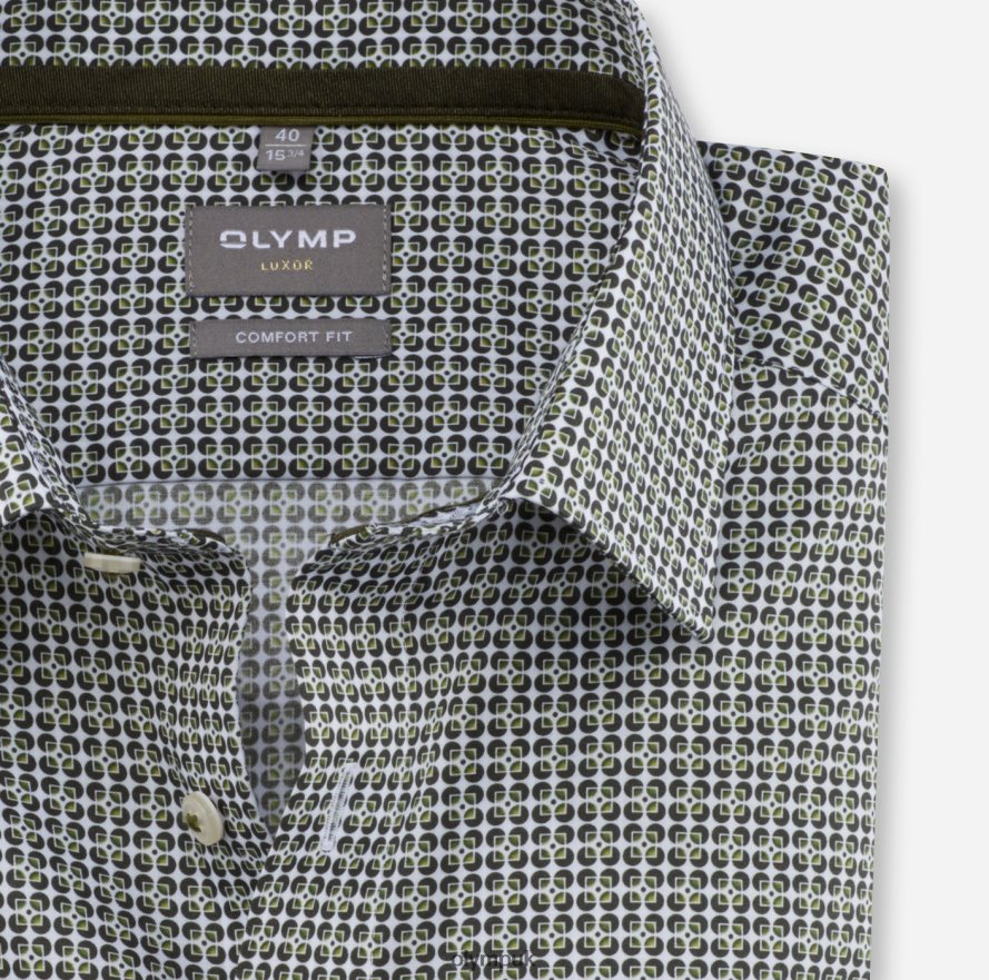 Clothing OLYMP Luxor Comfort Fit, Business Shirt, New Kent, Lime Green NZ22L1663