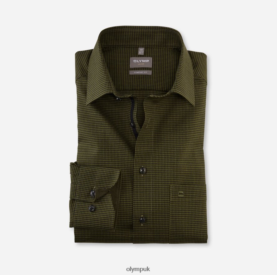 Clothing OLYMP Luxor Comfort Fit, Business Shirt, New Kent, Lime Green NZ22L1671