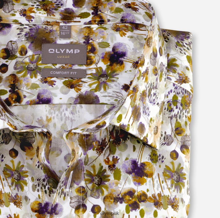 Clothing OLYMP Luxor Comfort Fit, Business Shirt, New Kent, Lime NZ22L1555