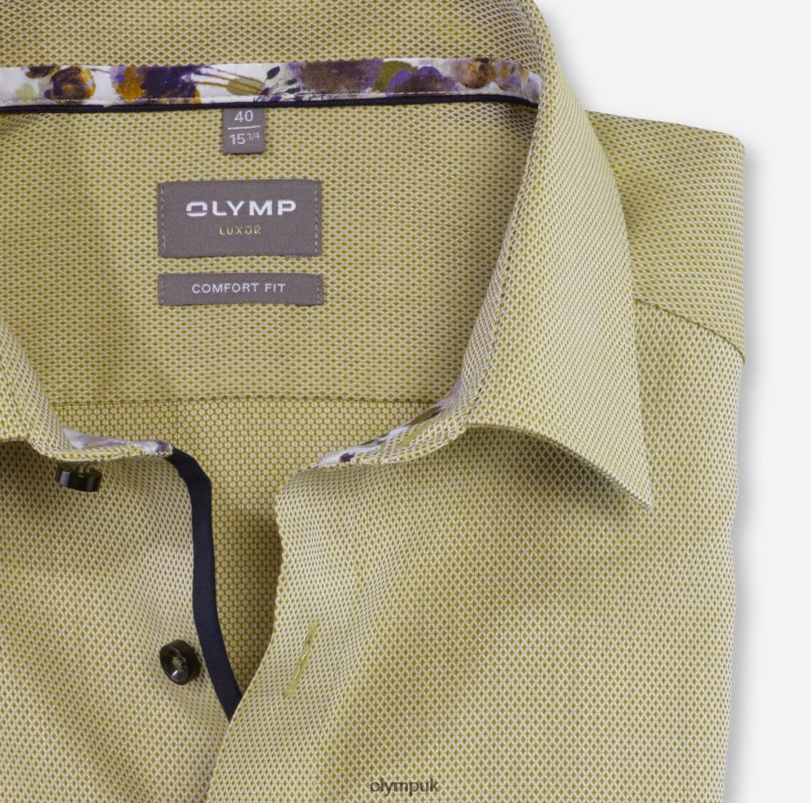 Clothing OLYMP Luxor Comfort Fit, Business Shirt, New Kent, Lime NZ22L1556