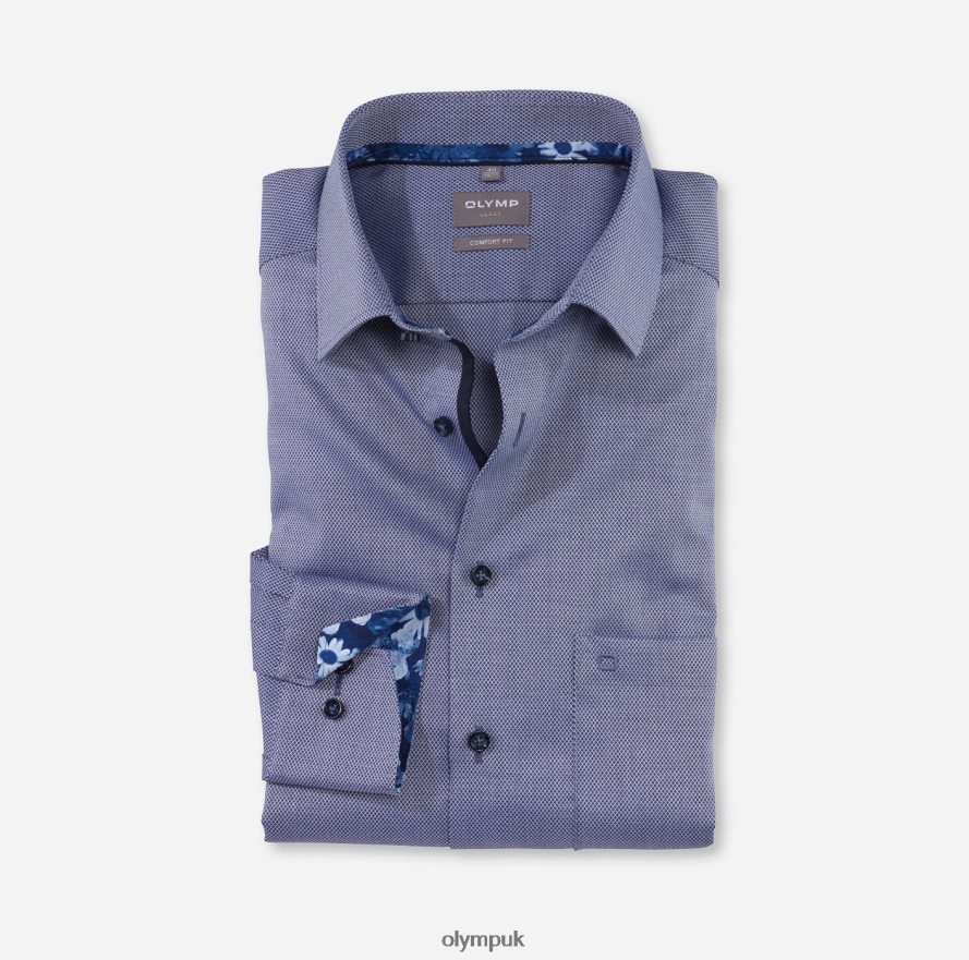 Clothing OLYMP Luxor Comfort Fit, Business Shirt, New Kent, Marine NZ22L1476