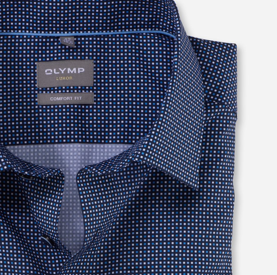 Clothing OLYMP Luxor Comfort Fit, Business Shirt, New Kent, Marine NZ22L1478