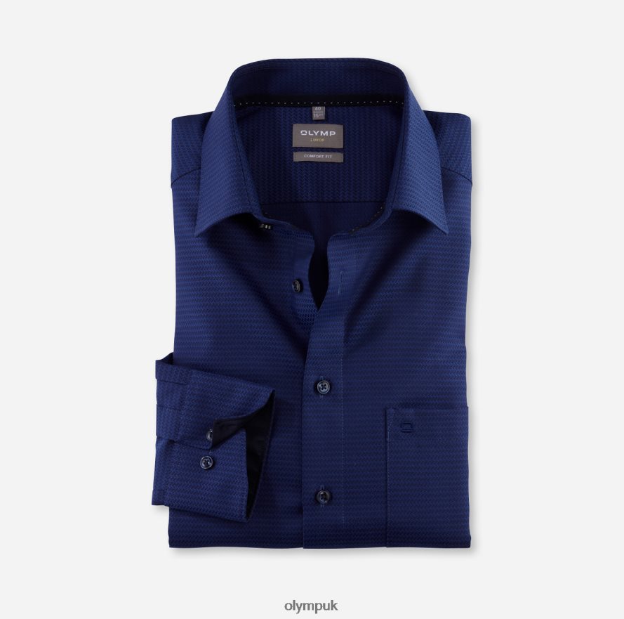 Clothing OLYMP Luxor Comfort Fit, Business Shirt, New Kent, Marine NZ22L1485
