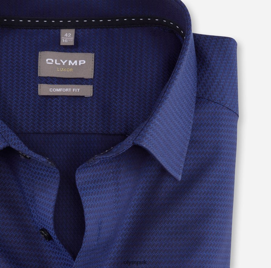 Clothing OLYMP Luxor Comfort Fit, Business Shirt, New Kent, Marine NZ22L1506
