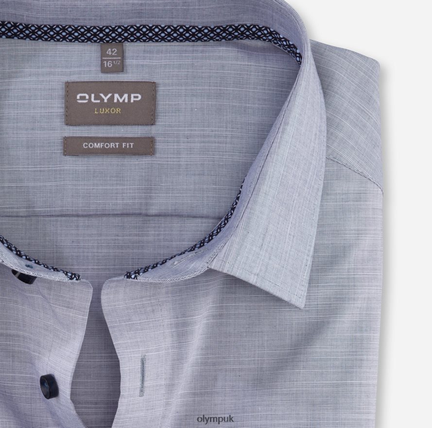 Clothing OLYMP Luxor Comfort Fit, Business Shirt, New Kent, Marine NZ22L1551