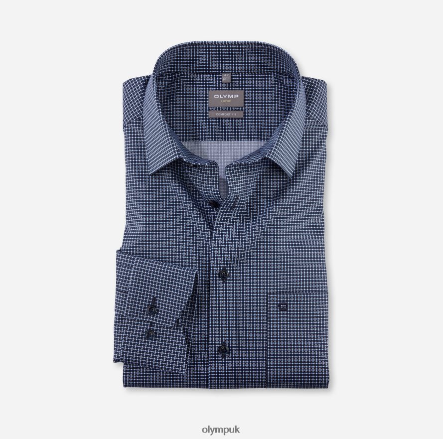 Clothing OLYMP Luxor Comfort Fit, Business Shirt, New Kent, Marine NZ22L1583