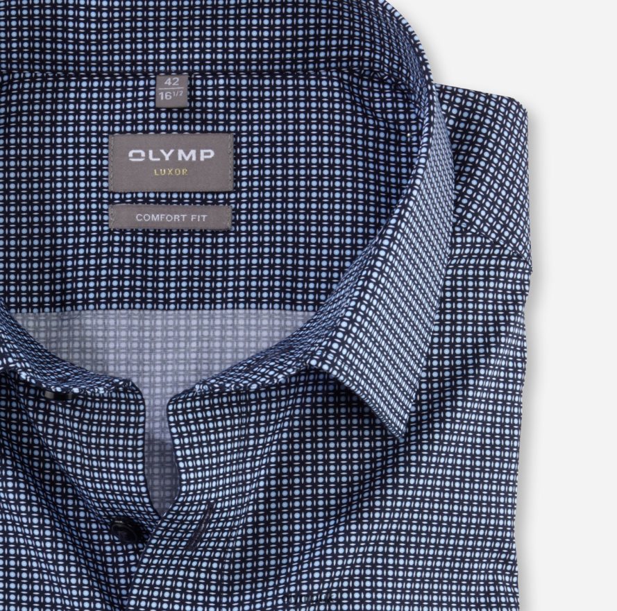 Clothing OLYMP Luxor Comfort Fit, Business Shirt, New Kent, Marine NZ22L1583
