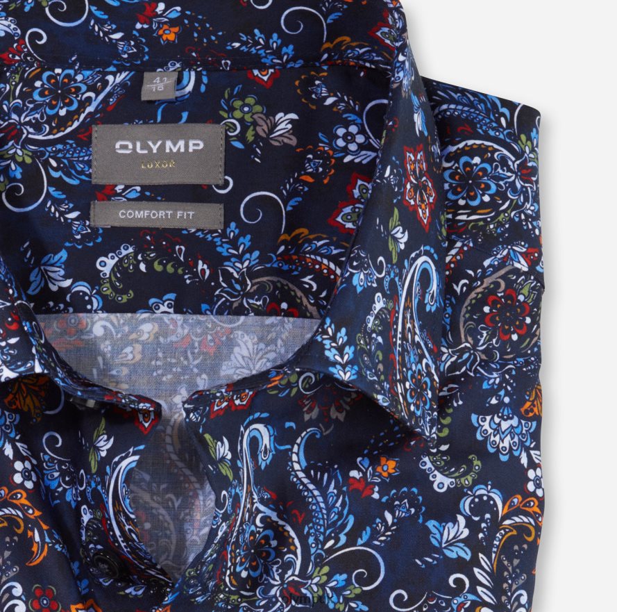 Clothing OLYMP Luxor Comfort Fit, Business Shirt, New Kent, Marine NZ22L1604