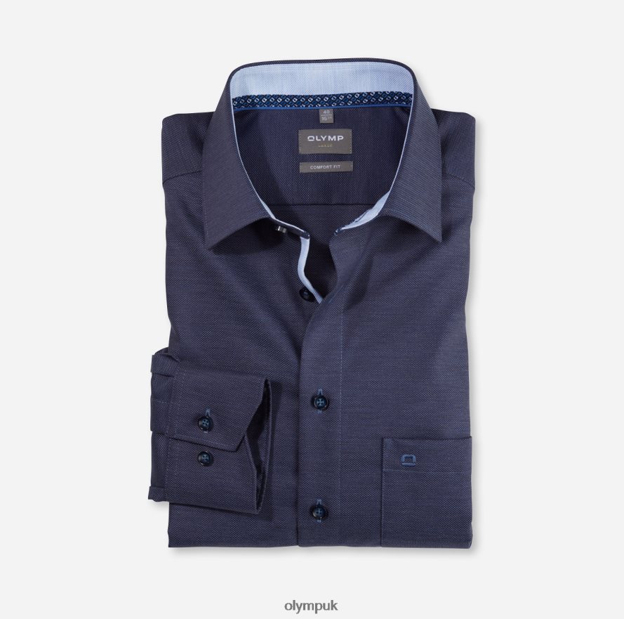 Clothing OLYMP Luxor Comfort Fit, Business Shirt, New Kent, Marine NZ22L1631