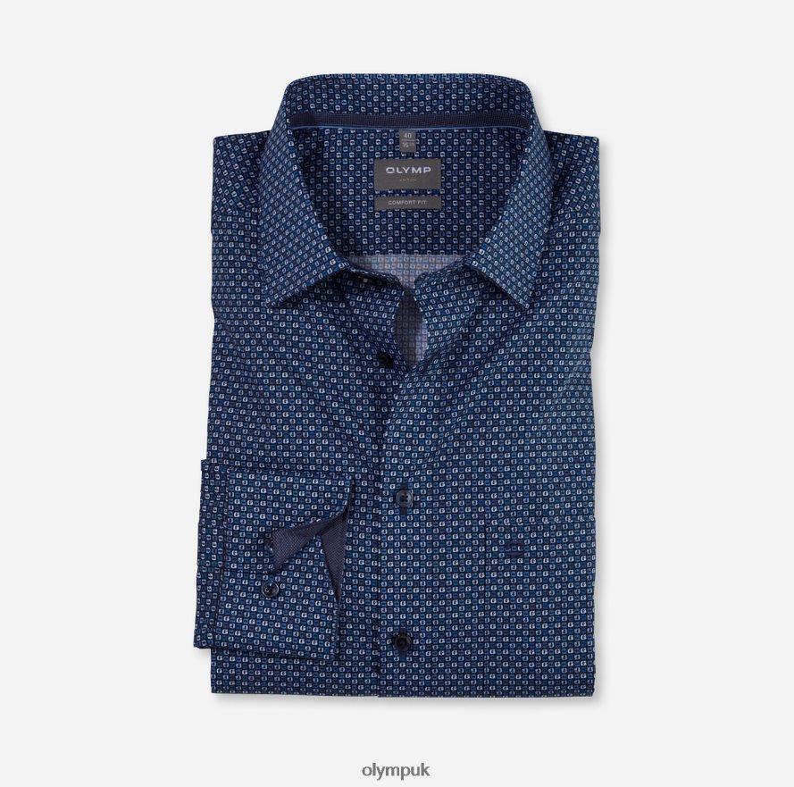 Clothing OLYMP Luxor Comfort Fit, Business Shirt, New Kent, Marine NZ22L1641