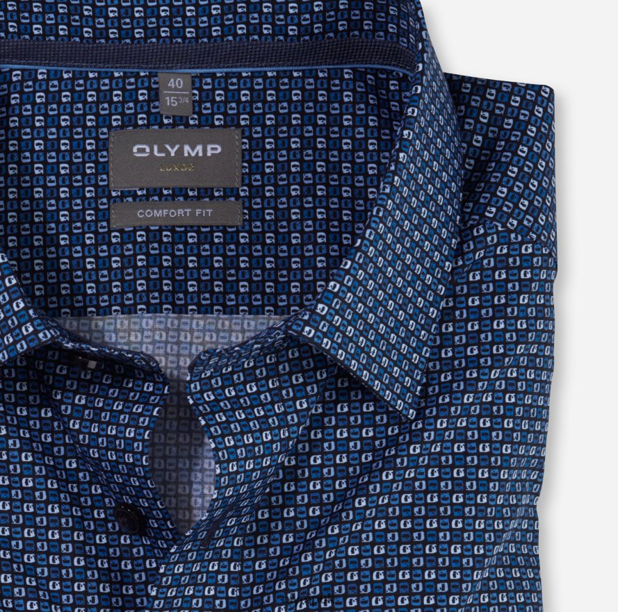 Clothing OLYMP Luxor Comfort Fit, Business Shirt, New Kent, Marine NZ22L1641