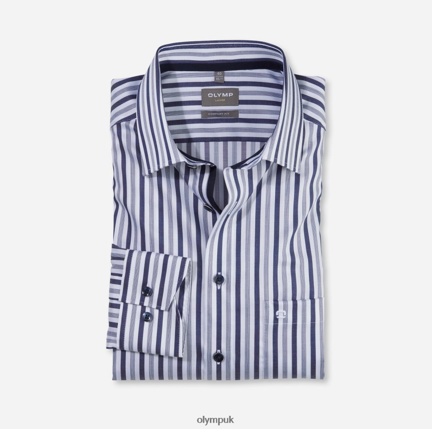Clothing OLYMP Luxor Comfort Fit, Business Shirt, New Kent, Marine NZ22L1653