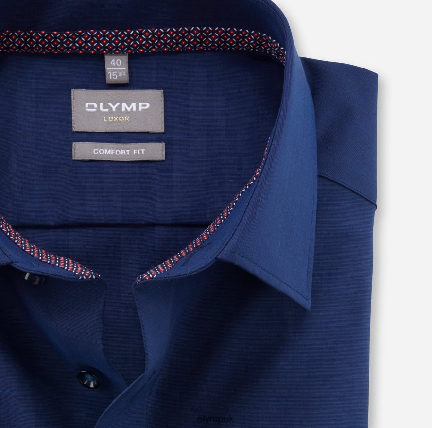 Clothing OLYMP Luxor Comfort Fit, Business Shirt, New Kent, Midnight Blue NZ22L1609