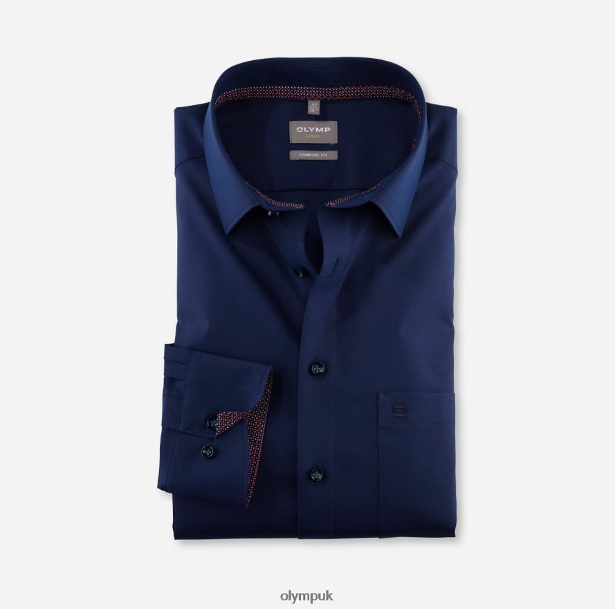 Clothing OLYMP Luxor Comfort Fit, Business Shirt, New Kent, Midnight Blue NZ22L1647