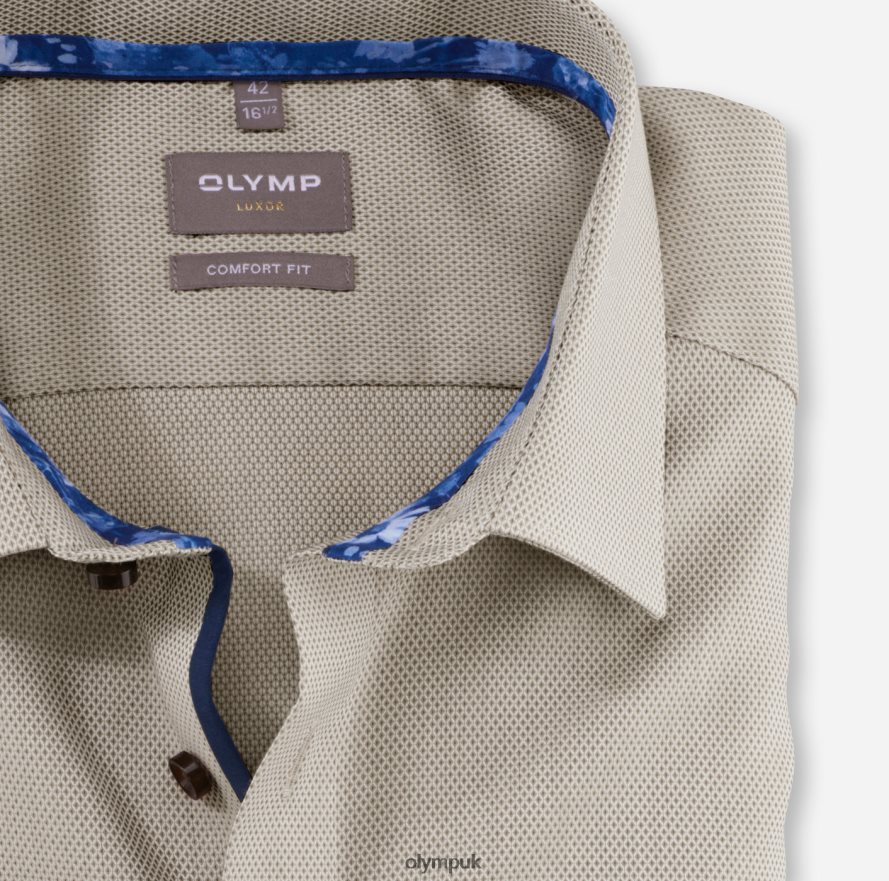 Clothing OLYMP Luxor Comfort Fit, Business Shirt, New Kent, Natural NZ22L1479
