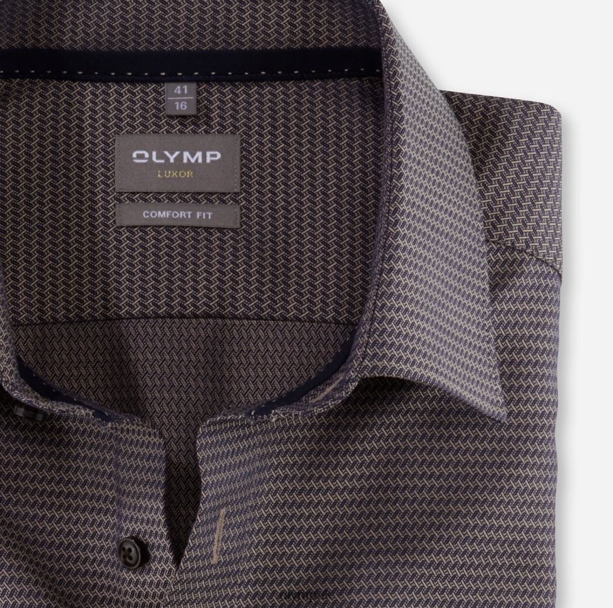 Clothing OLYMP Luxor Comfort Fit, Business Shirt, New Kent, Natural NZ22L1482