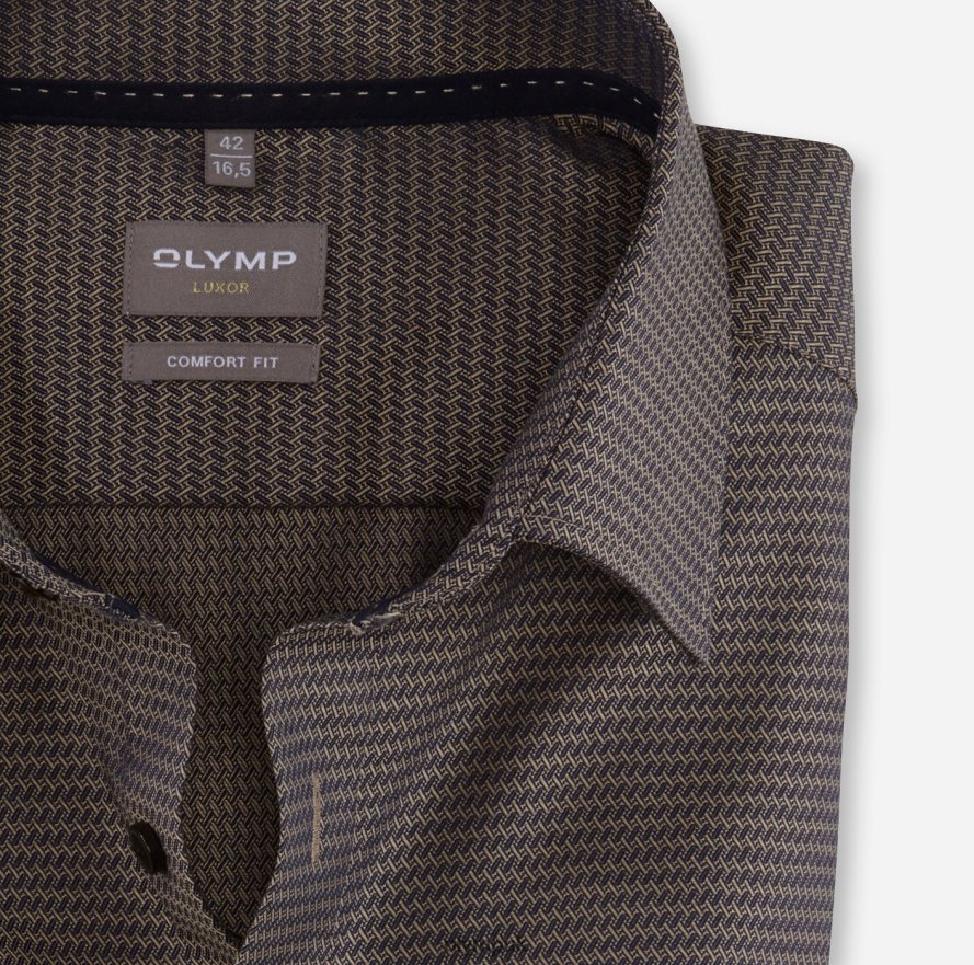 Clothing OLYMP Luxor Comfort Fit, Business Shirt, New Kent, Natural NZ22L1484