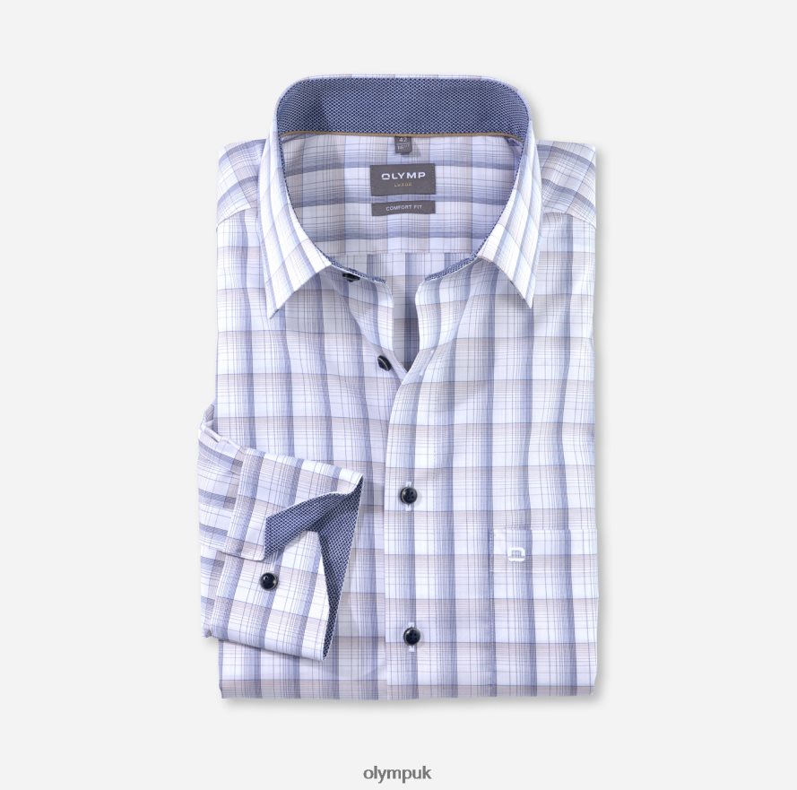 Clothing OLYMP Luxor Comfort Fit, Business Shirt, New Kent, Natural NZ22L1486