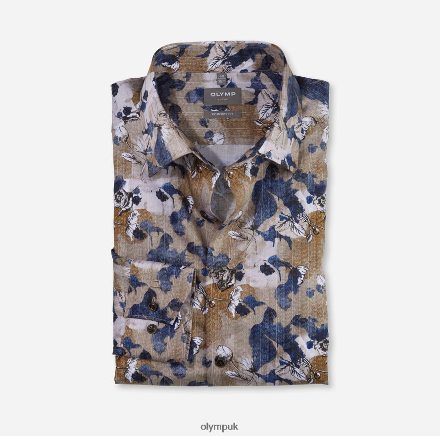 Clothing OLYMP Luxor Comfort Fit, Business Shirt, New Kent, Natural NZ22L1570