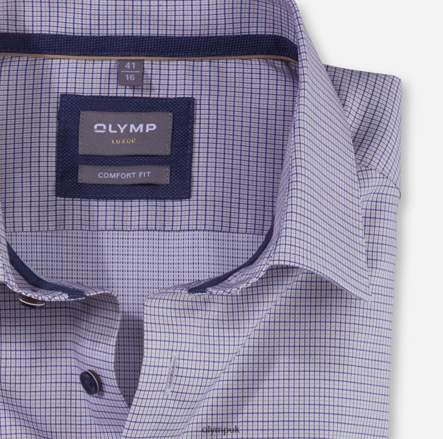 Clothing OLYMP Luxor Comfort Fit, Business Shirt, New Kent, Natural NZ22L1581