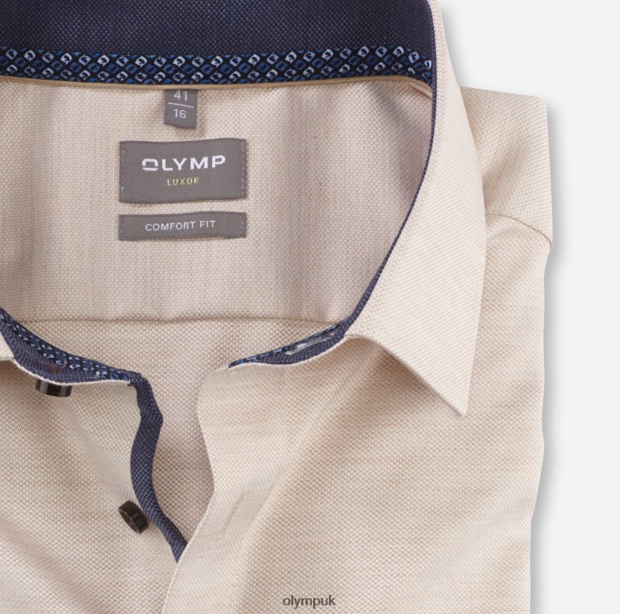 Clothing OLYMP Luxor Comfort Fit, Business Shirt, New Kent, Natural NZ22L1610